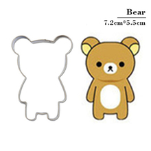 Lovely Bear Cookie Stamp Stainless Steel Baking Mould Cutter Melon Cake Tools Fondant Biscuits Fondant For New Year Stamp Gifts 2024 - buy cheap