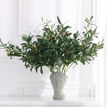 Artificial Fake Flowers Olive Leaf Tree Branches With Olive Fruit Foam Flower Silk Green Leaves Plants Wedding Home Decoration 2024 - buy cheap