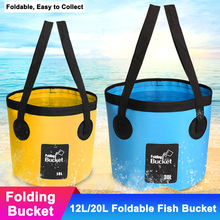 12L Folding Camping Water Bag for Outdoor Travel Hiking Waterproof Fishing Bucket Portable Foldable Water Storage Container 2024 - buy cheap