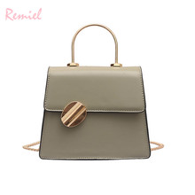 Luxury Nrand Handbag 2019 Fashion New High Quality PU Leather Women's Designer Handbag Lock Chain Tote Shoulder Messenger Bags 2024 - buy cheap