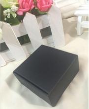 Caja de embalaje de regalo negra para joyería, dulces, manualidades, pasteles, jabones hechos a mano, 100 Uds., 5,5x5,5x2,5 cm 2024 - compra barato