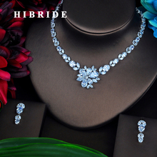 HIBRIDE New Flower Full Cubic Zirconia Women Bride Jewelry Sets Pendant Set Wedding Dress Accessories Gifts Wholesale N-435 2024 - buy cheap