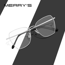 Merrys óculos de luxo unissex, armação quadrada para homens e mulheres, óculos de prescrição para miopia s2011 2024 - compre barato