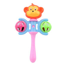 Hot New Creative Cartoon Animals Plastic Baby Kids Accessories Rolling Monkey Hand Bell Newborn Birthday Gifts Educational Toys 2024 - buy cheap