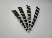 free shipping compound bow carbon arrow vane 4 inch natural turkey feather in shield shape 300pcs/lot 2024 - buy cheap