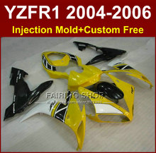 ABS plastic Injection molding fairings kit for YAMAHA 2004 2005 2006 YZFR1 YZF1000 YZF R1 04 05 06 yellow black fairing bodywork 2024 - buy cheap