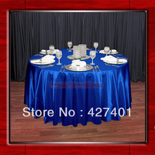 Royal Blue 108" Round Shaped Poly Satin Table Cloth /Banquet Tablecloths/Table Linen/  For Wedding Party Decorating 2024 - buy cheap