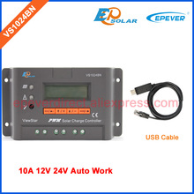 12V 24V Auto work VS1024BN nuevo visor serie 10A 10 amperios PWM controlador de pantalla lcd solar con cable USB RS485 2024 - compra barato