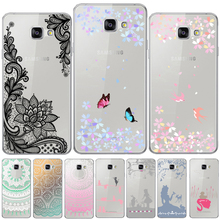 Floral Lace Soft TPU Cover For Samsung Galaxy A3 A5 A7 2016 2017 A6 Plus A8 Plus A9 Star A7 2018 A10 A20 A30 A40 A50 A70 Case 2024 - buy cheap