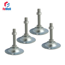 Pies articulados de hierro galvanizado, Base niveladora de 80mm de diámetro, 4 Uds., M10/M12/M14 2024 - compra barato