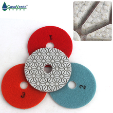 DC-HFW3PP02 3pcs/set 4 Inch Dry or Wet 3 Step Polishing Pads  for Granite,Marble and Engineered Stone 2024 - buy cheap
