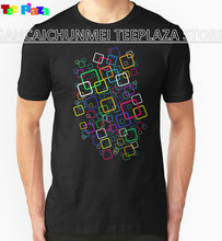 2018 Venta Directa imprimir moda Logo impresión camisetas Abstract Square hombres nuevo estilo o-cuello de manga corta Tee camisa 2024 - compra barato