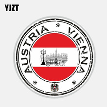 YJZT 12,9 см * 12,9 см личность Австрия Венский флаг Светоотражающая наклейка для автомобиля наклейка 6-2689 2024 - купить недорого