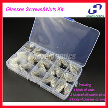 15 Kinds of  Glasses Screws Kit Eyeglass Metal Nuts Plastic Rimless Frame Silhouette Pins Set 2024 - buy cheap