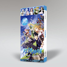 Anime Novel Sword Art Online SAO Yuuki Asuna Kirito Postcard Post Cards Sticker Artbook Brochure Gift Cosplay Props Book Set New 2024 - buy cheap
