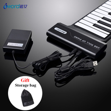 2019 novo rolo de mão inteligente dobrável piano 88 teclas usb teclado midi teclado piano teclas handscroll rolo acima 2024 - compre barato