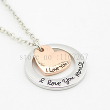 2016 Anniversary Necklace"I love you more" necklace Anniversary Gift love necklace For couples girlfriend wife daughter Jewelry 2024 - buy cheap