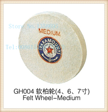 Бесплатная доставка, 6-дюймовый Полировочный фетровый диск GH 004, среднее колесо, гравировальное колесо для ювелирных изделий 2024 - купить недорого