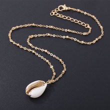 Luxury Gold Color Shell Pendant Necklace for Women Statement Chain Choker Necklace Collier Ras Du Cou Bohemia Beach Jewelry 2024 - buy cheap