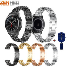 Для Samsung Gear S3 Band Frontier 22 мм браслет из нержавеющей стали для Samsung Galaxy Watch 46 мм ремешок для часов с регулировкой инструмента 2024 - купить недорого