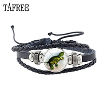 TAFREE Fashion Multi Layer Leather Bracelet Platypus Photo Glass Cabochon Braided Bracelet Bangle Gift For Men Jewelry J399 2024 - buy cheap