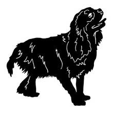 Pegatinas de vinilo para coche, calcomanía de vinilo con diseño de perro Cavalier King, Charles Spaniel, para decoración de camión, color negro y plateado, 13x12,7 CM, S1-0906 2024 - compra barato