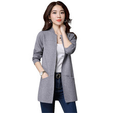 2019 Spring Autumn Women Knit Sweater Cardigan Jacket Coat Loose Large Size Long Sweater Cardigan Female Shawl Outerwear PZ1718 2024 - buy cheap