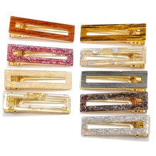 Hot Shiny Sequins Acrylic Hair Clips Geometric Square Headwear Hairpins Barrette ornament Hairgrip For Women Jewelry Accessories 2024 - buy cheap