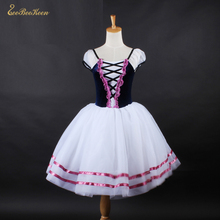 Vestido largo de Ballet clásico para niñas, traje de fiesta para niñas, vestido de princesa para mujer, tutú de Ballet, vestido de baile de actuación para adultos 2024 - compra barato