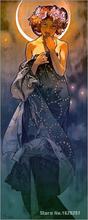 famous Alphonse Mucha painting The Moon II Hand painted High quality 2024 - buy cheap