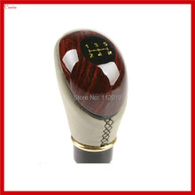 New Classic Cream Colored Leather 5 Speed Car Manual Transmission Gear Shift Knob gear lever Shift stick Knob 2024 - buy cheap