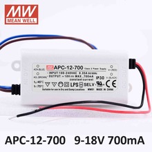 Fuente de alimentación LED Meanwell APC-12-700 9 ~ 18V 700mA corriente constante IP42 controlador del interruptor de la fuente de alimentación para iluminación de tira LED 2024 - compra barato