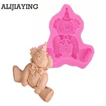 M0083 3D Clown Silicone Mold Fondant Cake Decorating Tools Kitchen Baking Chocolate Mold 2024 - buy cheap