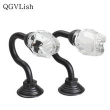 QGVLish 2Pcs Crystal Rose Curtain Hooks Hanger Wall Tiebacks Buckle Bind Ropes Holdback Tassel Brush Holder Curtain Accessories 2024 - buy cheap