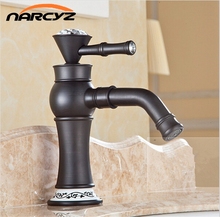 luxury black antique bathroom faucet,hot and cold basin taps,classic brass bathroom vessel mixer faucet  B3216 2024 - buy cheap