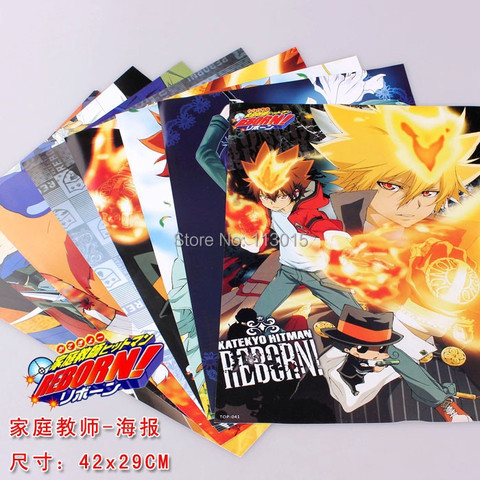 Buy 8pcs Lot Anime Posters Hitman Reborn Poster Paintings 2 Sizes 58x42cm Included 8 Different Designs High Quality Embossed In The Online Store Animefun Store At A Price Of 11 59 Usd With Delivery