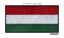 Parche bandera bordada ancha de 3 pulgadas, suministros de costura, rojo, blanco, verde, contorno negro 2024 - compra barato