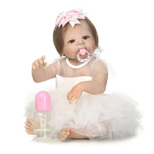 NPK 23 "de cuerpo completo de silicona bebé Reborn muñeca princesa juguete baño jugar muñecas lol original reborn metoo niños regalo de juguetes de la muñeca 2024 - compra barato