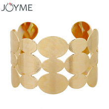 Brazalete de oro de moda para mujer, brazaletes de Hip Hop Punk, joyería Joyme, nuevo estilo 2024 - compra barato