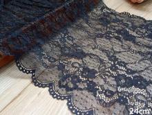 2 Meters Elastic Lace Trim Crafts Sewing Black Lace DIY Ribbon Underwear Lace Ribbon 24cm width DIY Garment Accessories 2024 - buy cheap