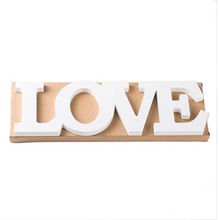 White Wood Wooden Letters LOVE Shaped Alphabet Word Home Decoration Scrapbooking Crafts Wedding Party Decoration DIY Decor 2024 - buy cheap