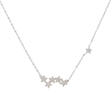 Corrente 925 de prata esterlina cz com pingente de corrente 2019 design de natal colar de estrela adorável para meninas 2024 - compre barato