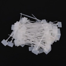 100Pc White Zip Ties Write Wire Power Cable Label Mark Tag Nylon Self-Locking Label Tie Network Cable Marker Cord Wire Strap Zip 2024 - buy cheap