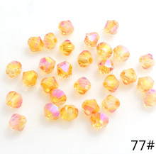 hot 200pcs Golden Rose bicone crystal glass jewelry loose Spacer 4mm beads Wholesale 2024 - buy cheap