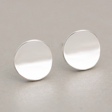 Jisensp Shiny Geometric Round Stud Earrings for Women Jewelry Earrings Accessories Simple Gold Party Earrings boucle d'oreille 2024 - buy cheap