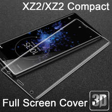 3D Tempered Glass LCD Curved For Sony Xperia XZ2 Full screen protector Guard cover For Sony Xperia XZ2 Compact Protective film 2024 - buy cheap