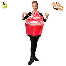 Conjunto de fantasia para festa, unissex, macacão, bolinho, sorvete, dupla face, morango, cupcakes, cosplay 2024 - compre barato