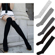 New Fashion Women's Cotton Sexy Thigh High Over The Knee Socks Long Cotton Stockings For Girls Ladies Women 2024 - buy cheap