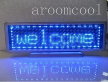 16x64 Display Programmable Message moving scrolling LED Name Badge Tag Blue 2024 - buy cheap
