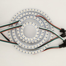 Addressable WS2812B Ring pixel Ring Lamp 16/24/35/45 LEDs White PCB 5050 RGB Dream Colour WS2812 ic Built-in DC5V Led Strip 2024 - buy cheap